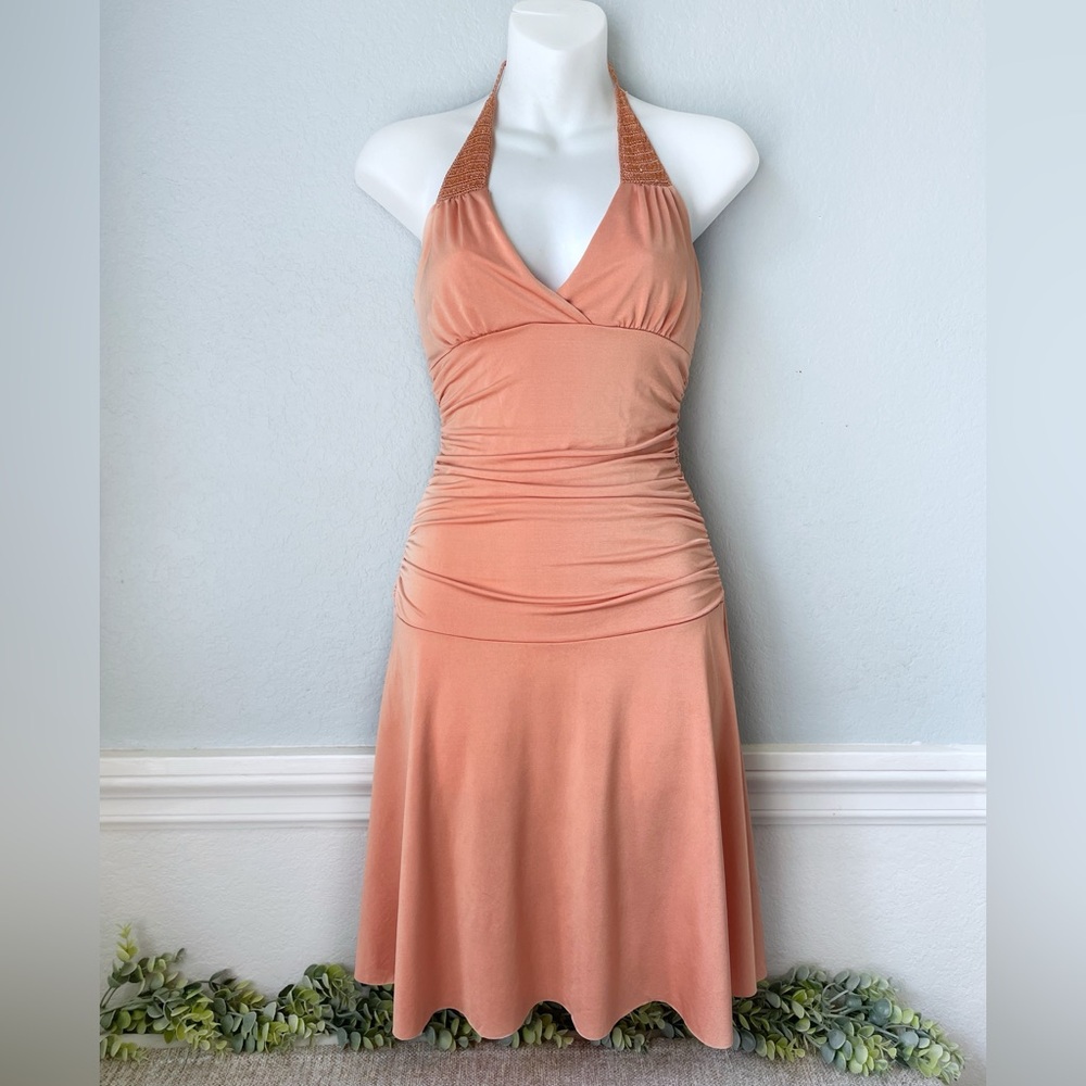 Forever 21 | Y2K Peach Halter Dress Size Small